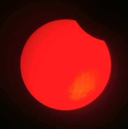 sonnenfinsternis 420x425 - Beobachtung der partiellen Sonnenfinsternis